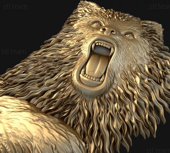 3D модель Рычащий медведь (STL)